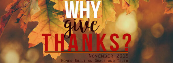  Why Give Thanks, part 1: Remember  Image